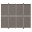 4-Panel Room Divider Anthracite 200x180 cm Fabric