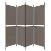 4-Panel Room Divider Anthracite 200x180 cm Fabric