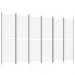 6-Panel Room Divider White 300x180 cm Fabric