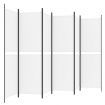 6-Panel Room Divider White 300x180 cm Fabric