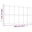 6-Panel Room Divider White 300x180 cm Fabric