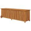 Garden Storage Box with Wheels 150x50x58 cm Solid Wood Acacia