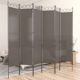 6-Panel Room Divider Anthracite 240x220 cm Fabric