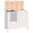 Laundry Box White 88.5x44x76 cm Solid Wood Pine