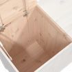 Laundry Box White 88.5x44x76 cm Solid Wood Pine