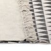 Kilim Rug Cotton 120x180 cm with Pattern Black/White