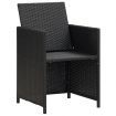 Garden Chairs 4 pcs Poly Rattan Black