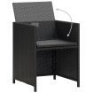 Garden Chairs 4 pcs Poly Rattan Black