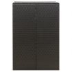 Single Wheelie Bin Shed Black 70x80x117 cm Poly Rattan