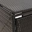 Double Wheelie Bin Shed Black 140x80x117 cm Poly Rattan