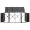 Quadruple Wheelie Bin Shed Black 274x80x117 cm Poly Rattan