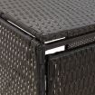 Quadruple Wheelie Bin Shed Black 274x80x117 cm Poly Rattan