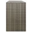 Triple Wheelie Bin Shed Grey 207x80x117 cm Poly Rattan