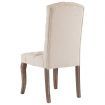 Dining Chairs 2 pcs Beige Linen-Look Fabric