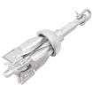 Folding Anchor with Rope Silver 0.7 kg Malleable Iron