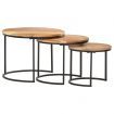 Nesting Tables 3 pcs Solid Wood Acacia