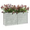 Garden Raised Bed 160x40x77 cm Galvanized Steel Silver