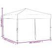 Folding Party Tent with Sidewalls Anthracite 3x3 m