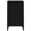 Bedside Cabinet Black 40x35x70 cm Engineered Wood