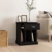 Bedside Cabinet Black 43x36x50 cm