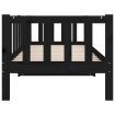 Day Bed Black 92x187 cm Single Bed Size Solid Wood Pine