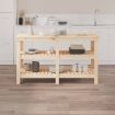 Work Bench 142.5x50x80 cm Solid Wood Pine