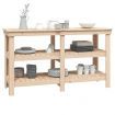 Work Bench 142.5x50x80 cm Solid Wood Pine