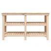 Work Bench 142.5x50x80 cm Solid Wood Pine