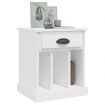 Bedside Cabinet White 43x36x50 cm