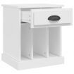 Bedside Cabinet White 43x36x50 cm