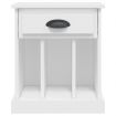 Bedside Cabinet White 43x36x50 cm