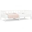 Day Bed White 92x187 cm Single Bed Size Solid Wood Pine