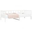 Day Bed White 92x187 cm Single Bed Size Solid Wood Pine