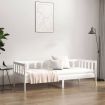 Day Bed White 92x187 cm Single Bed Size Solid Wood Pine