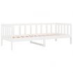 Day Bed White 92x187 cm Single Bed Size Solid Wood Pine