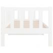 Day Bed White 92x187 cm Single Bed Size Solid Wood Pine