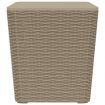 Garden Table with Removable Lid Light Brown Polypropylene