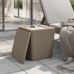 Garden Table with Removable Lid Light Brown Polypropylene