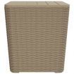 Garden Table with Removable Lid Light Brown Polypropylene