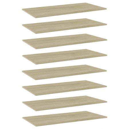 Bookshelf Boards 8 pcs Sonoma Oak 80x30x1.5 cm Engineered Wood