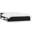 Bed Frame Black Solid Wood 153x203 cm Queen Size