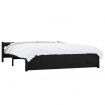 Bed Frame Black Solid Wood 153x203 cm Queen Size