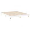 Bed Frame White 153x203 cm Queen Size Engineered Wood