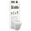 Toilet Rack White 63x26x171 cm Solid Wood Pine