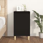 Bedside Cabinet Black 40x35x70 cm Engineered Wood