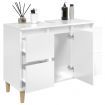 Sink Cabinet High Gloss White 80x33x60 cm Engineered Wood