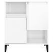 Sideboard High Gloss White 60x35x70 cm Engineered Wood