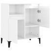 Sideboard High Gloss White 60x35x70 cm Engineered Wood