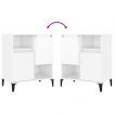 Sideboard High Gloss White 60x35x70 cm Engineered Wood
