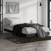 Bed Frame Black 92x187 cm Single Bed Size Engineered Wood